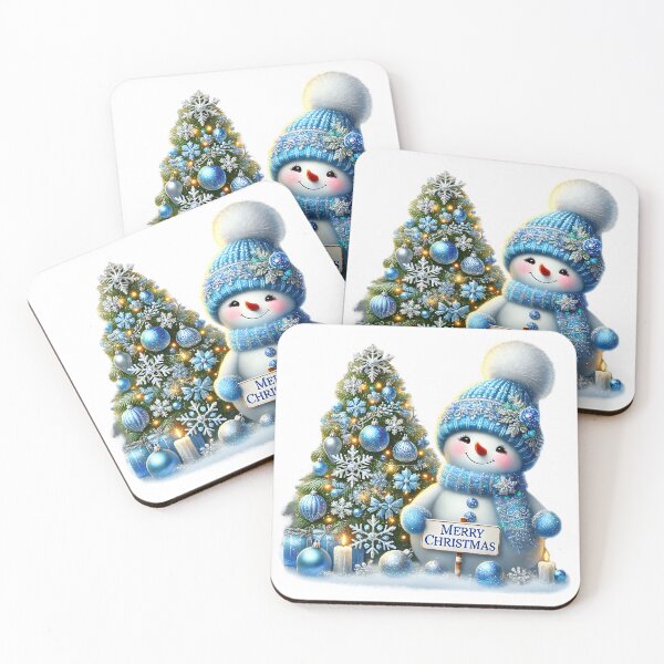 Item preview, Merry Christmas Adorable Snowman And Christmas Tree Art  designed and sold by DEC02.