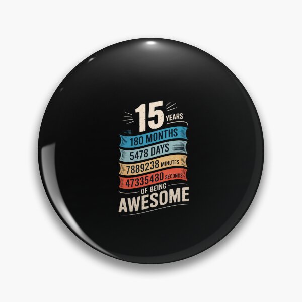 Item preview, 15th Birthday 15 Years Old 180 Months  designed and sold by dainegilbert.