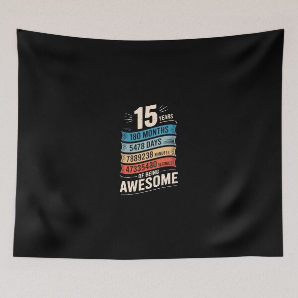 Item preview, 15th Birthday 15 Years Old 180 Months  designed and sold by dainegilbert.