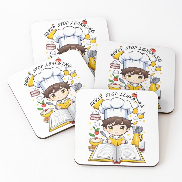 Item preview, Little Chef Learning with Love and Curiosity Surrounded by Sweet Desserts and Colorful Kitchen Magic designed and sold by Mimoshi ⭐⭐⭐⭐⭐.