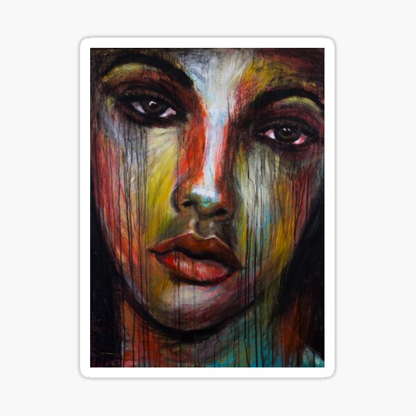 Painted Face 1 Sticker