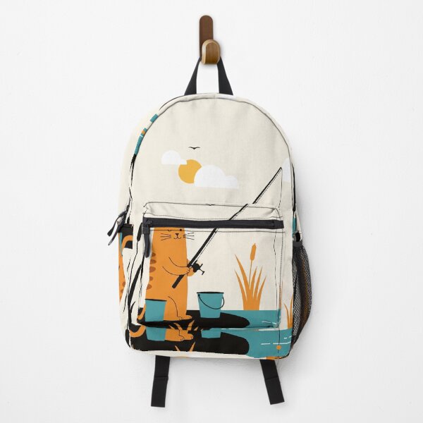 Item preview, A cat fishing in the stream designed and sold by Design4uStudio.