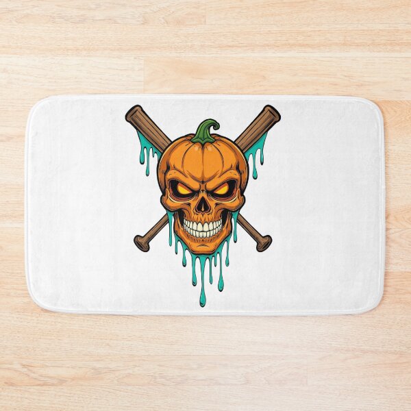 Item preview, Spooky Pumpkin Skull With Baseball Bats Graphic Tee for Halloween Lovers designed and sold by FestivityFinds.
