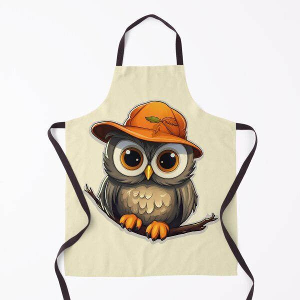 Item preview, Charming Owl with Pumpkin Helmet: Cute Autumn Sticker designed and sold by PaintbrushPlace.