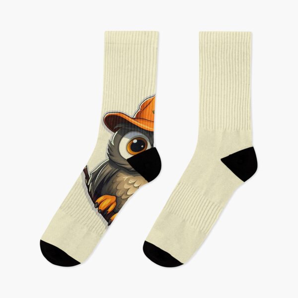 Item preview, Charming Owl with Pumpkin Helmet: Cute Autumn Sticker designed and sold by PaintbrushPlace.
