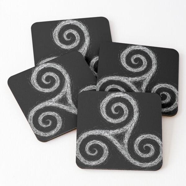 Item preview, Celtic Triskelion Scratchboard-Grunge Style designed and sold by Mortisigil.