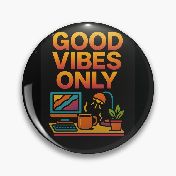 Item preview, Good Vibes Only – Retro Gradient Office Setup Aesthetic designed and sold by Rusty-Identity.