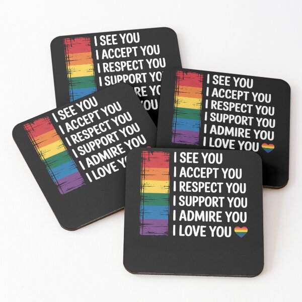 Item preview, I See Love Accept You LGBTQ Men Women Gay Rainbow Pride Flag designed and sold by DrewLeuschke.