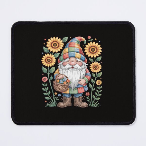Item preview, Pretty Patchwork Gnome For Gardener Floral Sunflower designed and sold by tabdejinti.