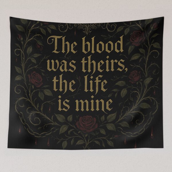 Item preview, The Blood Was Theirs; The Life Is Mine – Gothic Floral Design designed and sold by Mouraludia.