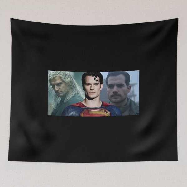 Item preview, Henry Cavill Portrait Collage – Cinematic Heroic Art Tribute Design designed and sold by fatuhuwarradf.