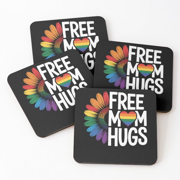 Item preview, Free Mom Hugs Shirt - LGBT Rainbow Sunflower 1 designed and sold by AmparoBoyle.