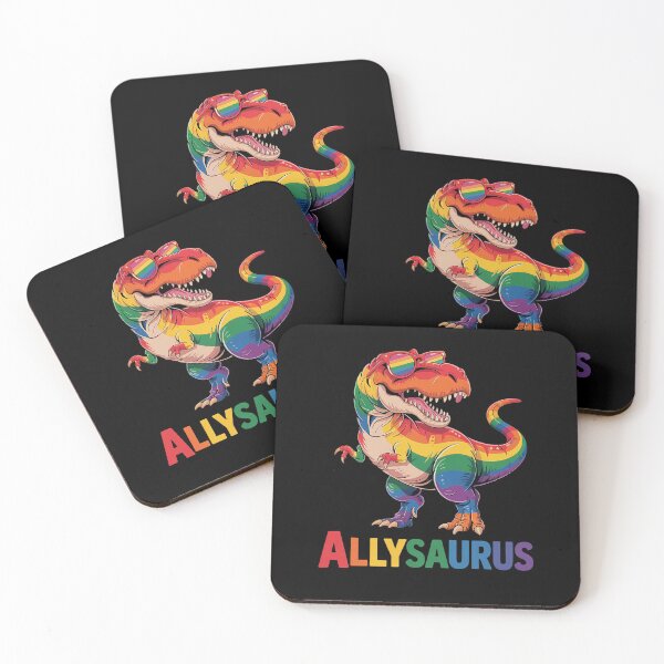 Item preview, Dinosaur Rainbow Flag Ally LGBT Allysaurus LGBT Pride 1 designed and sold by marcusry.