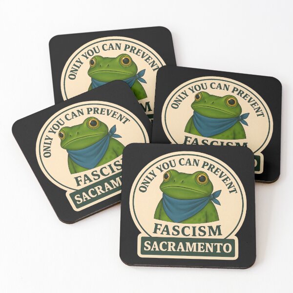 Item preview, Anti-Fascist Frog Art No Kings Resist: Sacramento designed and sold by PinUpPizzazz.