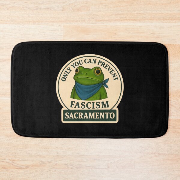 Item preview, Anti-Fascist Frog Art No Kings Resist: Sacramento designed and sold by PinUpPizzazz.