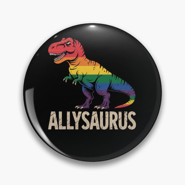 Item preview, Allysaurus dinosaur in rainbow flag for ally LGBT pride 1 designed and sold by AmparoBoyle.