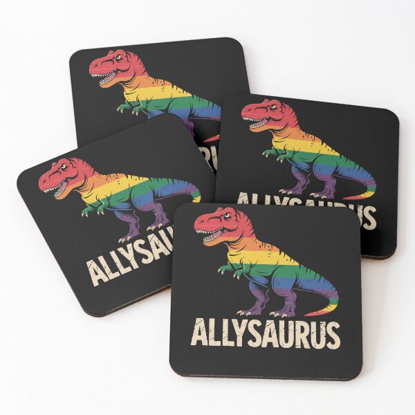 Item preview, Allysaurus dinosaur in rainbow flag for ally LGBT pride 1 designed and sold by AmparoBoyle.