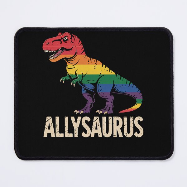Item preview, Allysaurus dinosaur in rainbow flag for ally LGBT pride 1 designed and sold by AmparoBoyle.