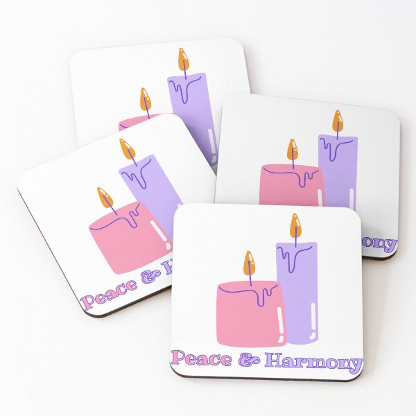 Item preview, Cozy Peace & Harmony Candles Sticker | Pink and Purple Serenity Doodle designed and sold by TheRosyCanvas.