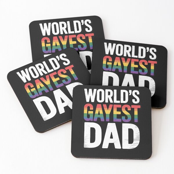 Item preview, Worlds Gayest Dad Cute Gay Pride LGBT Fathers Day designed and sold by FranzFriesen.