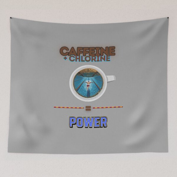 Item preview, Caffeine + Chlorine = Power | Motivational Swim Gift & Apparel for Swimmers designed and sold by endurothreads.