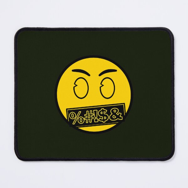 Item preview, Angry Face with symbols on mouth designed and sold by SalBedes.