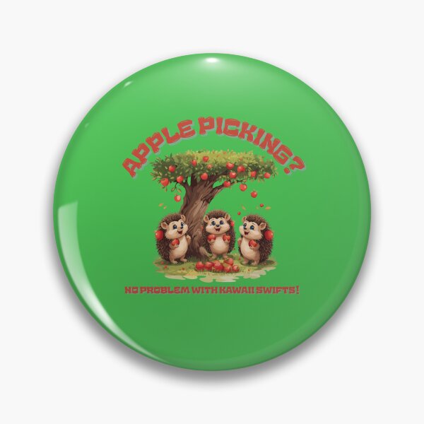Item preview, Apple picking? No problem with kawaii swifts! designed and sold by Newprojectart.