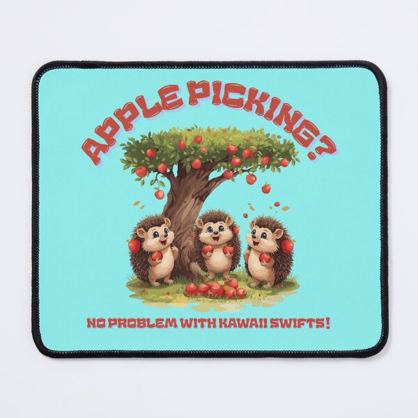 Item preview, Apple picking? No problem with kawaii swifts! designed and sold by Newprojectart.