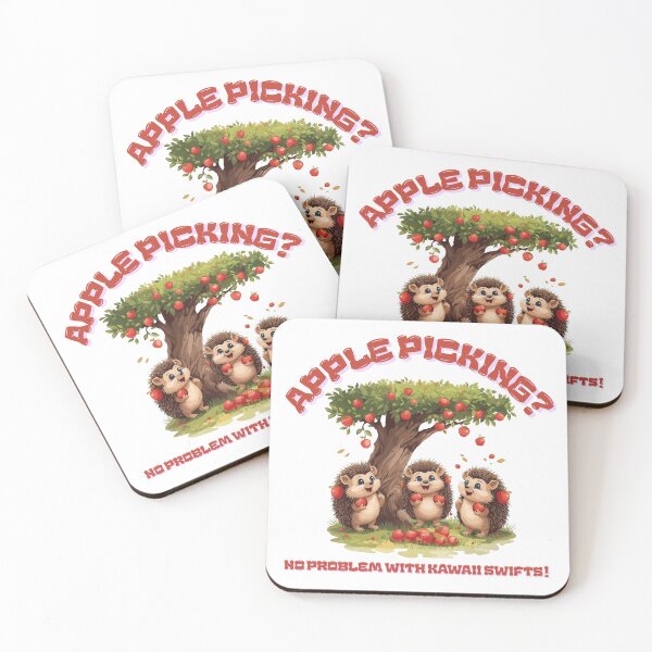 Item preview, Apple picking? No problem with kawaii swifts! designed and sold by Newprojectart.