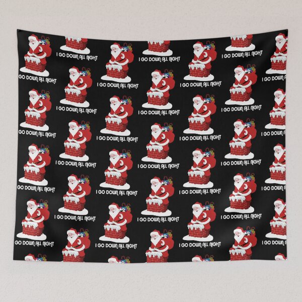 Item preview, I Go Down All Night Crude Dirty Funny Christmas Santa Shirt designed and sold by SalBedes.