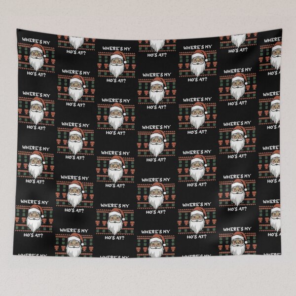 Item preview, Where My Ho_s At Funny Santa Claus Christmas Joke Oversized  designed and sold by SalBedes.