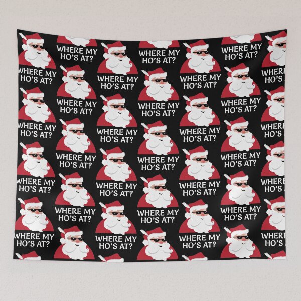 Item preview, Where My Hos At Shirt Funny Santa Claus Christmas Joke designed and sold by SalBedes.