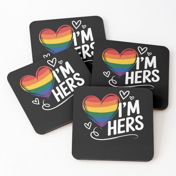 Item preview, Rainbow LGBT Heart I'm hers for couples Gay, Lesbian designed and sold by AmparoBoyle.