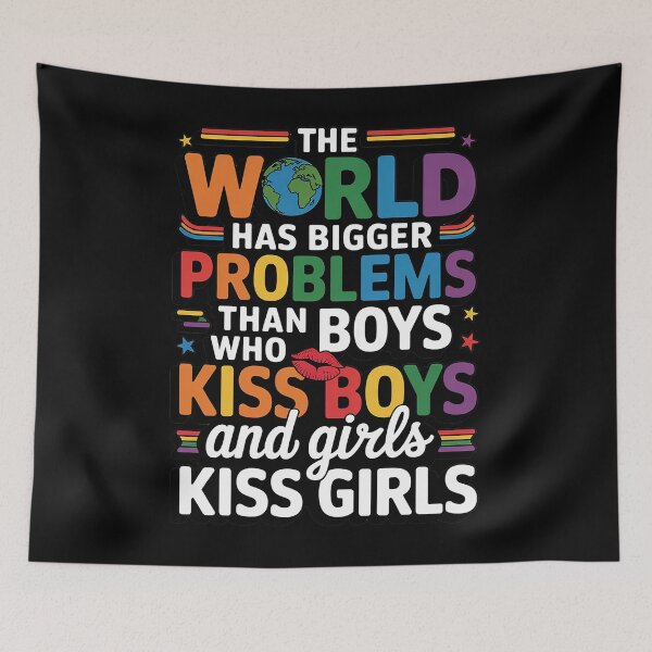 Item preview, Rainbow LGBT - The World Has Bigger Problems - Gay Pride designed and sold by marcusry.