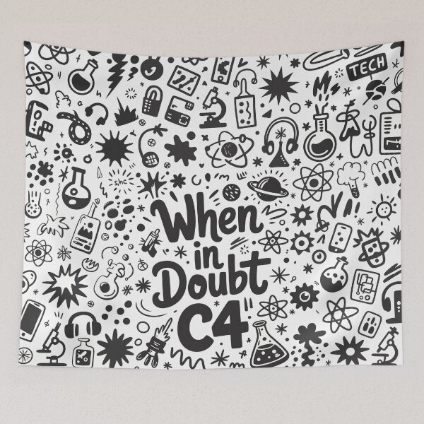 Item preview, When In Doubt C4 – Funny Science Chemistry Humor designed and sold by RogueDroid.