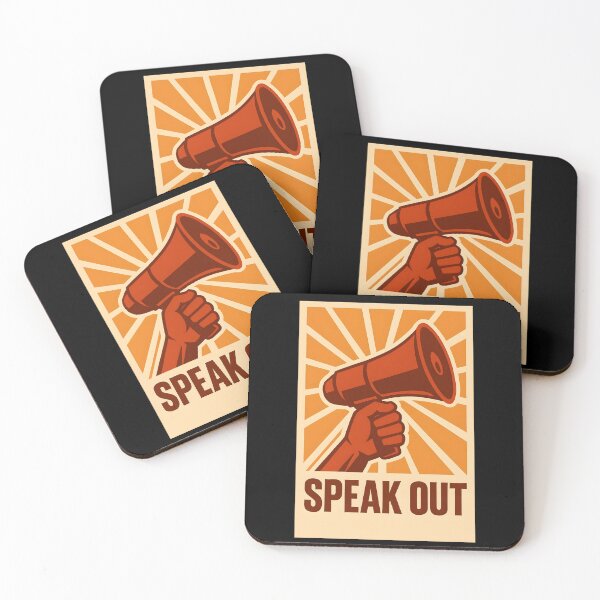 Item preview, Bold "Speak Out" Protest T-Shirt with Megaphone Design designed and sold by FestivityFinds.