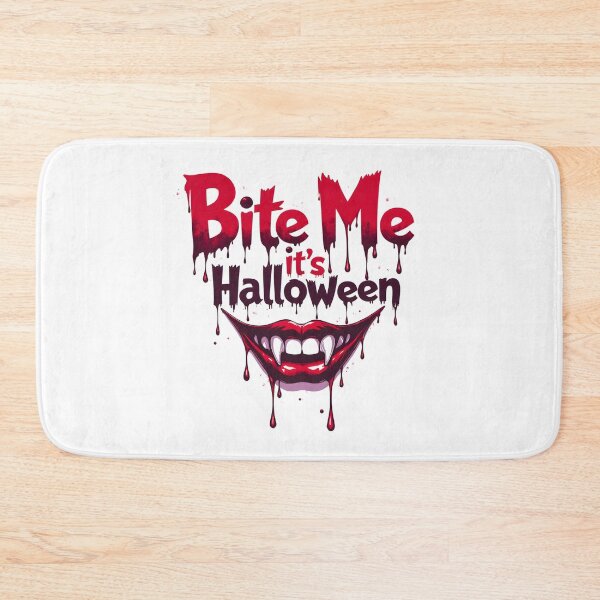 Item preview, Bite Me It’s Halloween T-Shirt – Funny Vampire Tee, Dripping Blood Lettering, Gothic Cute Style designed and sold by relso.