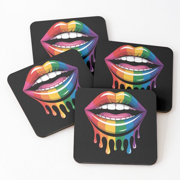 Item preview, LGBTQ Rainbow Lip Gay Pride designed and sold by FranzFriesen.