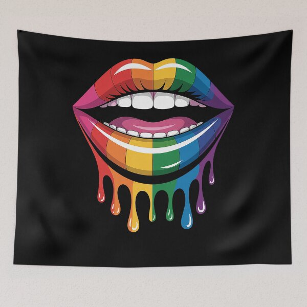Item preview, LGBTQ Rainbow Lip Gay Pride designed and sold by FranzFriesen.