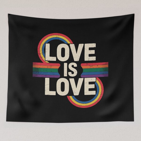 Item preview, LGBTQ Love Is Love Gay Pride LGBT Ally Rainbow Flag designed and sold by MinaReinger.