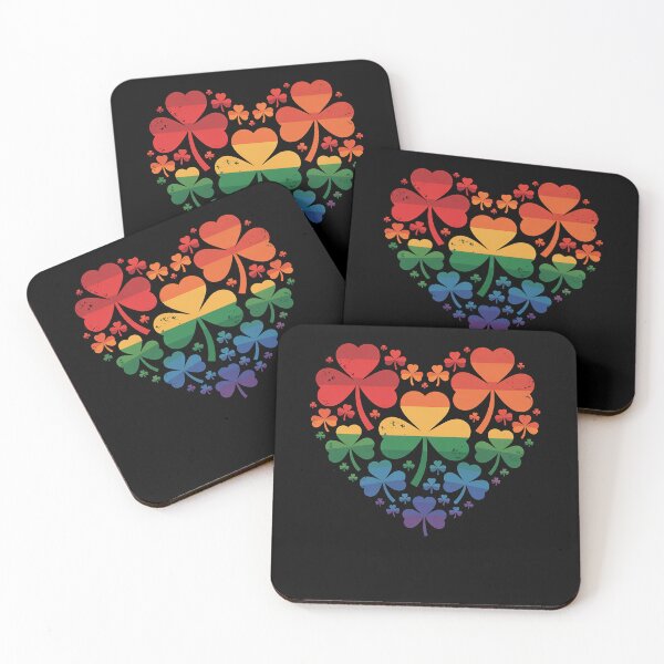Item preview, LGBT Shamrock Heart Shirt Rainbow St Patricks Day Gay Pride designed and sold by MinaReinger.