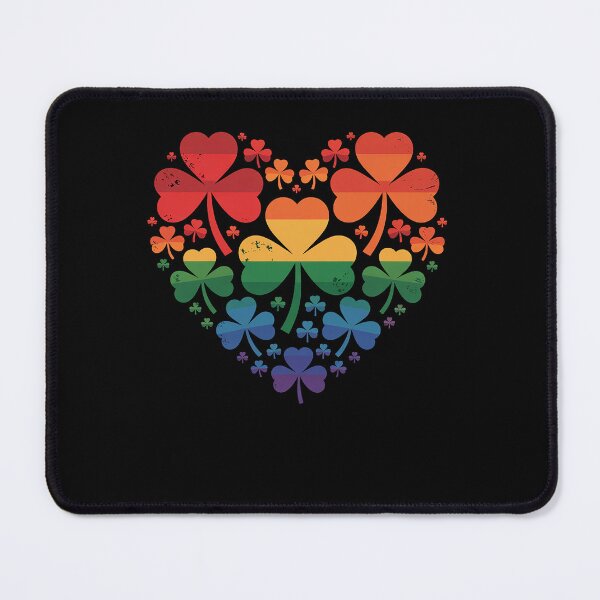 Item preview, LGBT Shamrock Heart Shirt Rainbow St Patricks Day Gay Pride designed and sold by MinaReinger.
