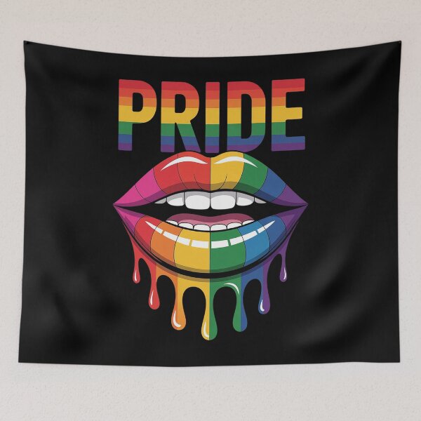 Item preview, LGBT Rainbow Lips Gay Lesbian Trans Bi Pan Pride Month designed and sold by AmparoBoyle.