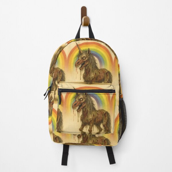 Item preview, scary zombie unicorn under rainbow, funny horror design designed and sold by Mauswohn.