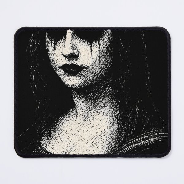 Item preview, Gothic Mona Lisa – Dark Grunge Horror Portrait designed and sold by Mortisigil.