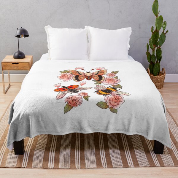 Item preview, Garden Harmony – Butterfly, Ladybug, and Bee Floral Art designed and sold by ElegaReset.