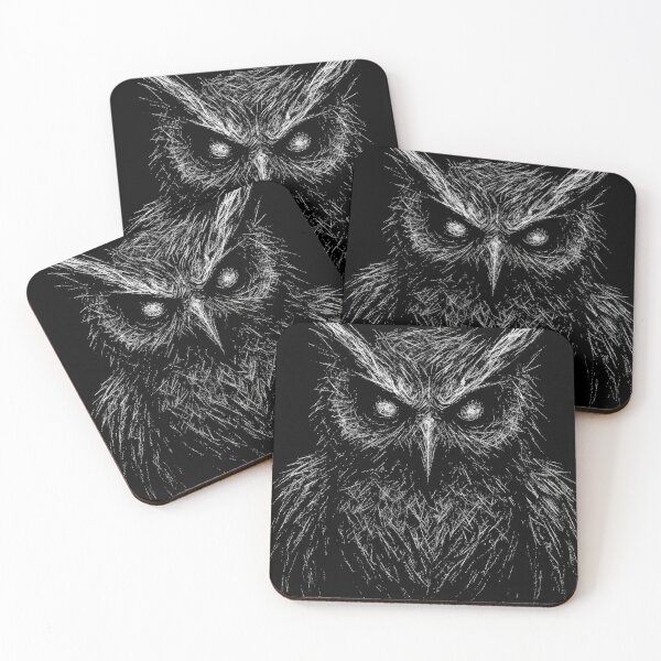 Item preview, Possessed Owl – Dark Grunge Nocturnal Illustration designed and sold by Mortisigil.