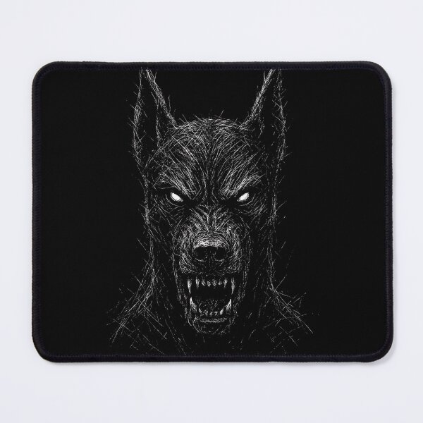 Item preview, Demonic Doberman – Dark Grunge Hellhound Illustration designed and sold by Mortisigil.