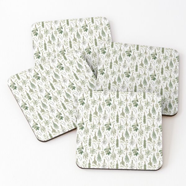 Item preview, Watercolor Kitchen Herbs Pattern | Farmhouse Botanical designed and sold by Random Candy Studio.