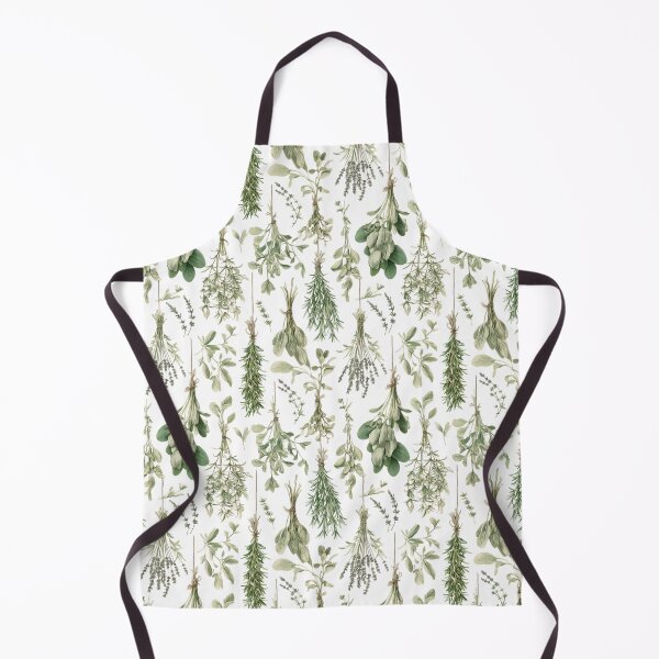 Item preview, Watercolor Kitchen Herbs Pattern | Farmhouse Botanical designed and sold by Random Candy Studio.